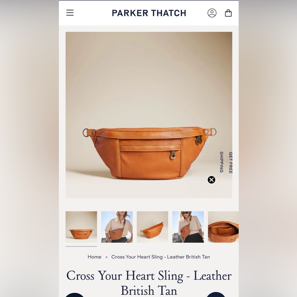 Parker Thatch Sling Leather in British Tan